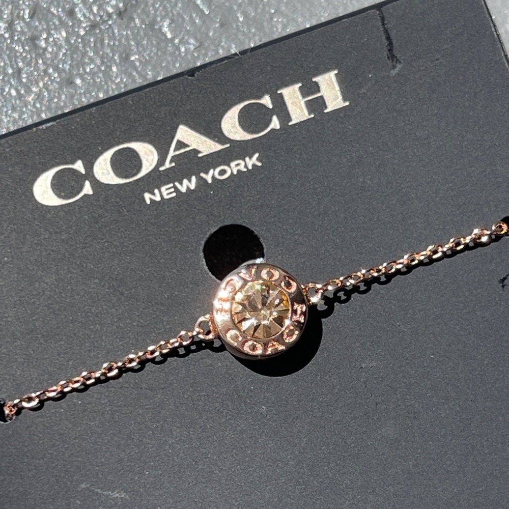 COACH Open Circle Slider Bracelet In Rose Gold - Picture 7 of 16